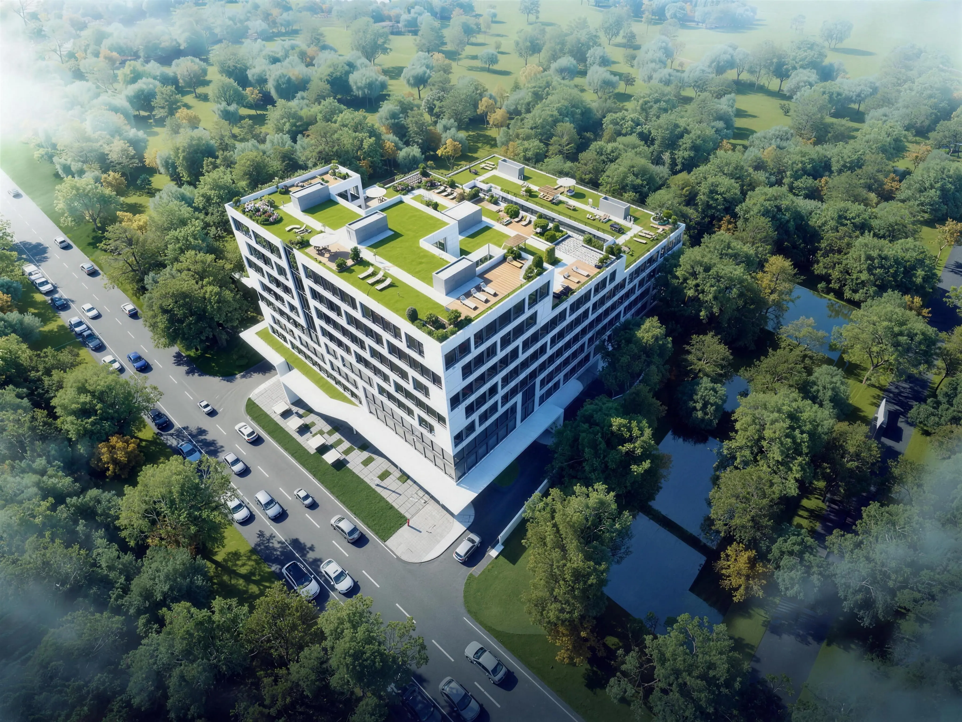 Aerial view of 299 Sarnia Road