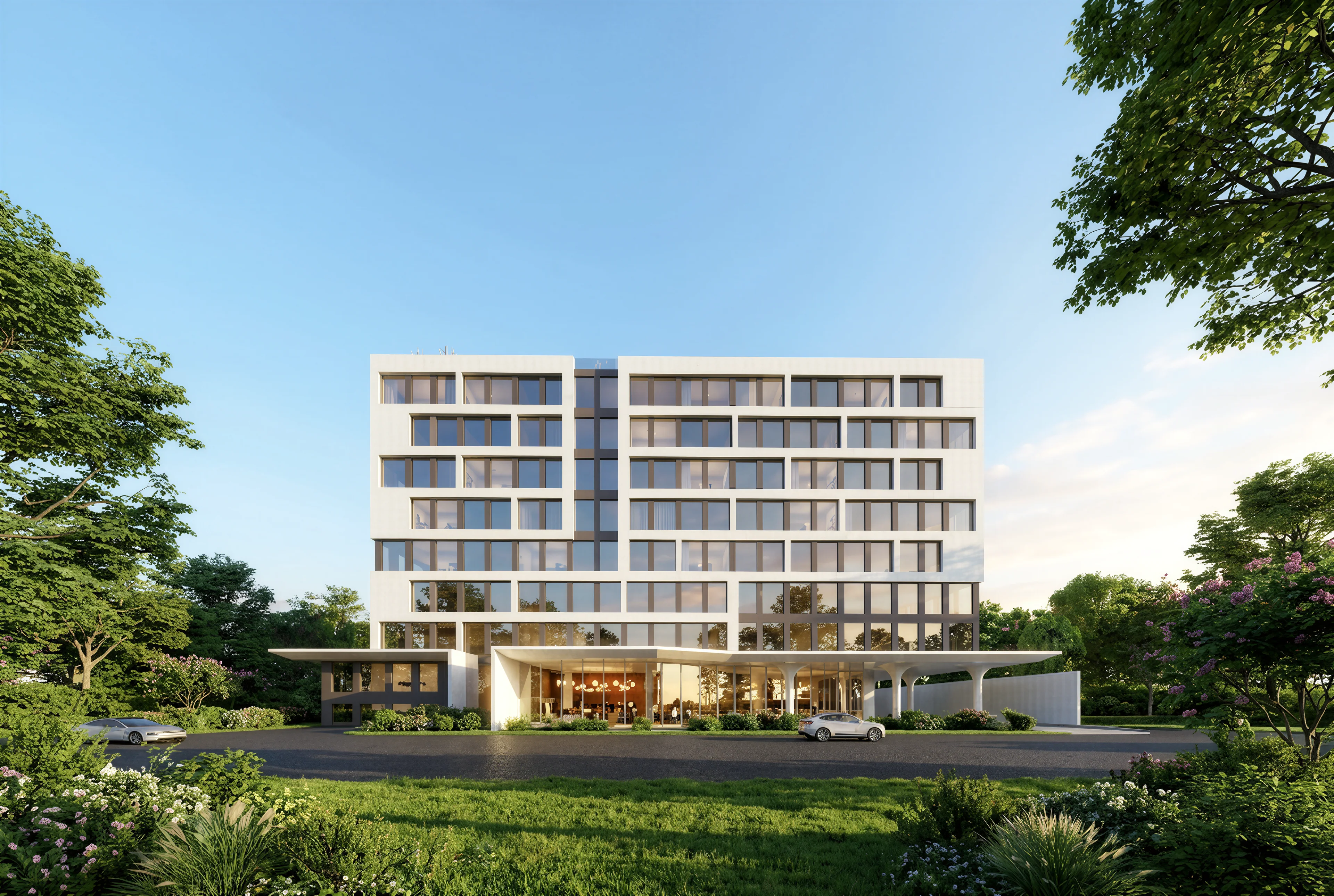 Concept rendering: Front Facade